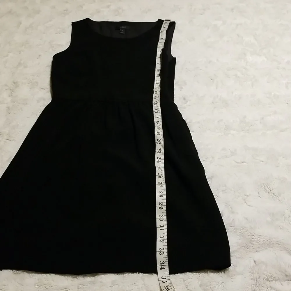 J Crew Black Label Dress Women's Black Sleeveless Size 0 Minimalist